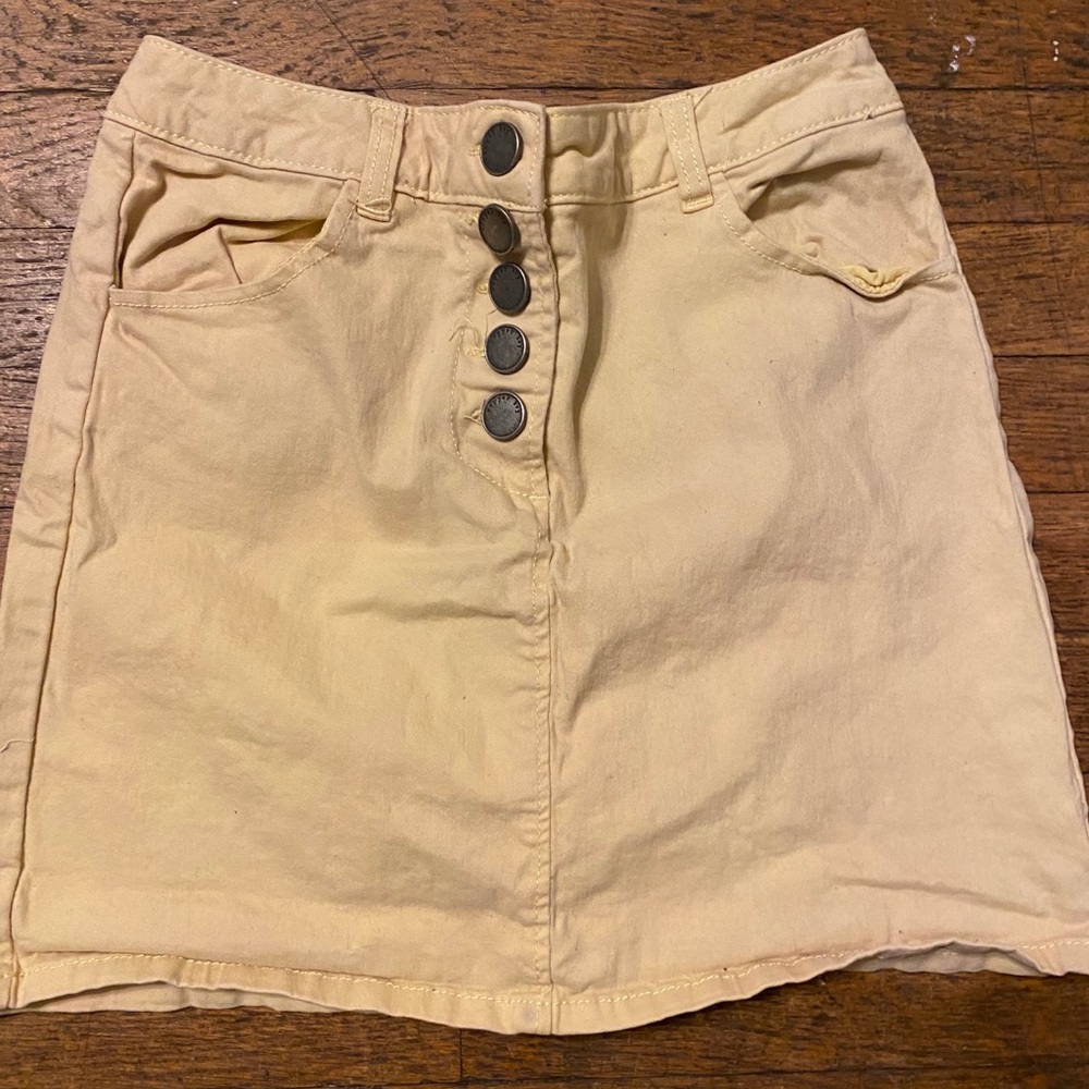 Yellow Jean skirt